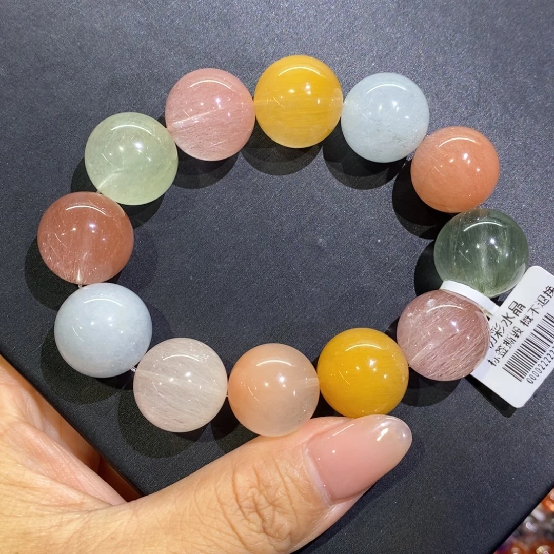水晶手链未镶嵌彩兔毛17