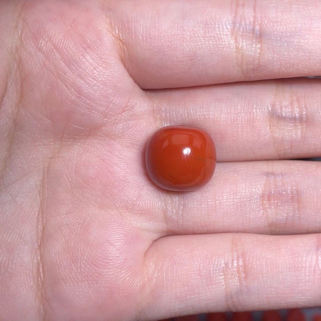 南红玛瑙瓦西老型14mm未镶嵌
