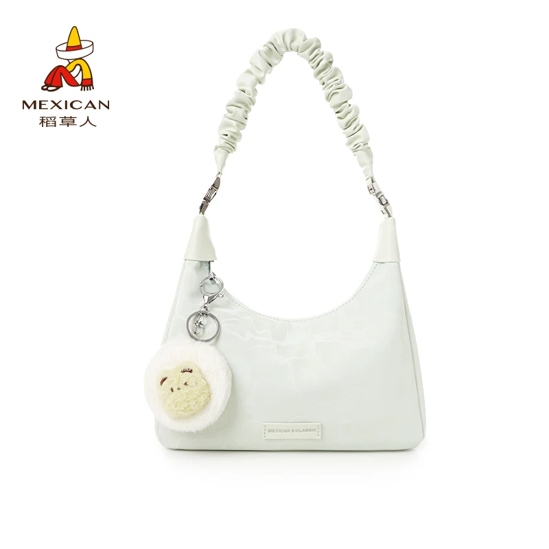 Mexican/稻草人2025新款高级百搭单肩斜跨月牙包