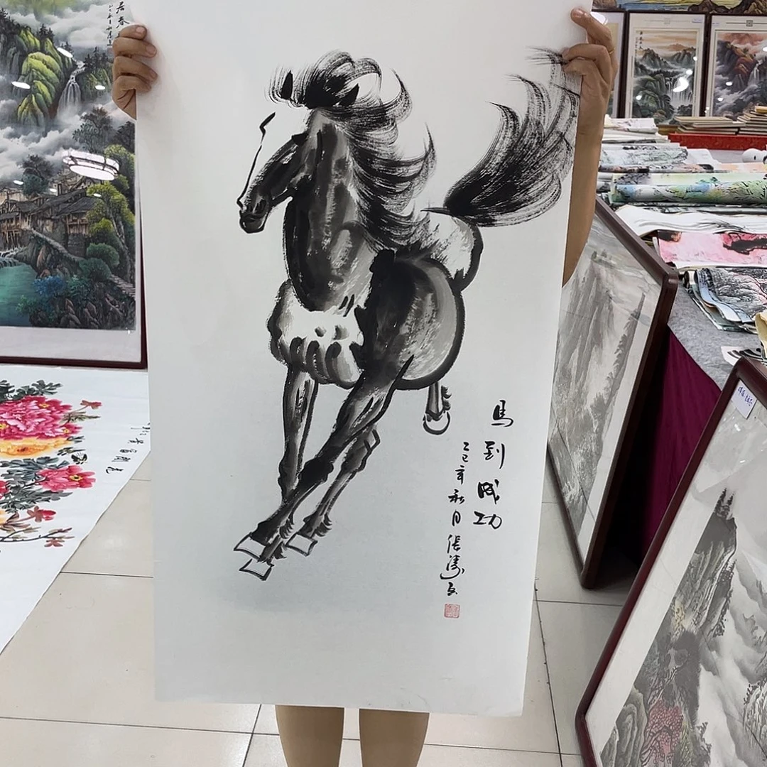 国画纯手绘的花鸟山水