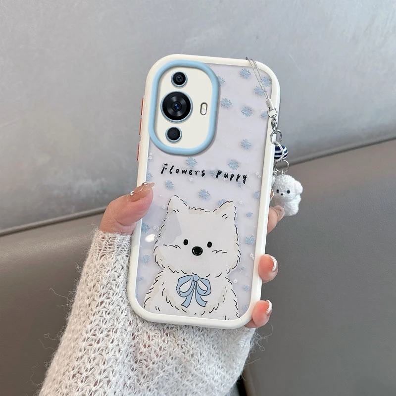 适用华为nova11手机壳12活力版透明女hi可爱小狗pro全包防摔ultra