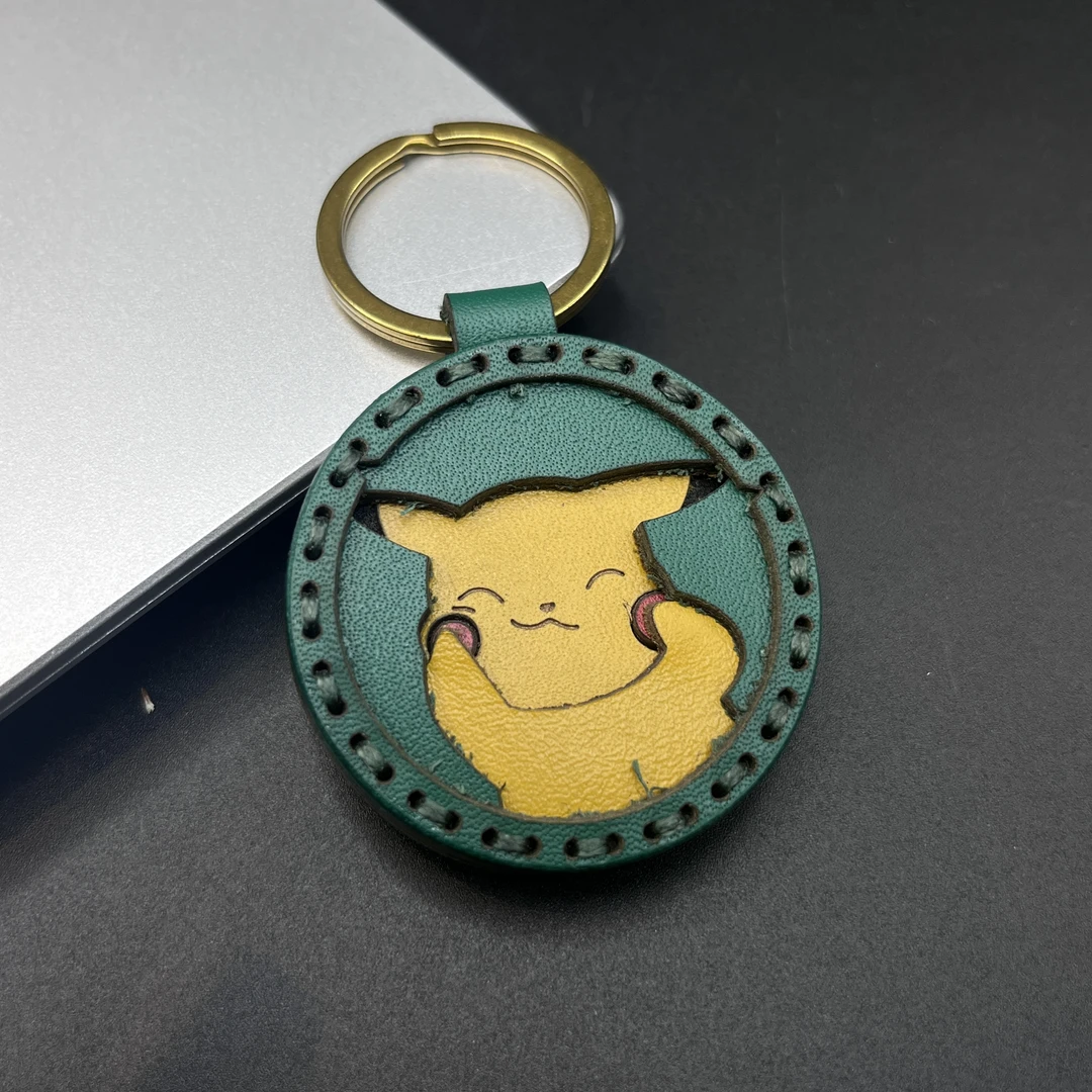 手工动画周边可爱卡通真皮钥匙扣高档生日礼物情侣同款