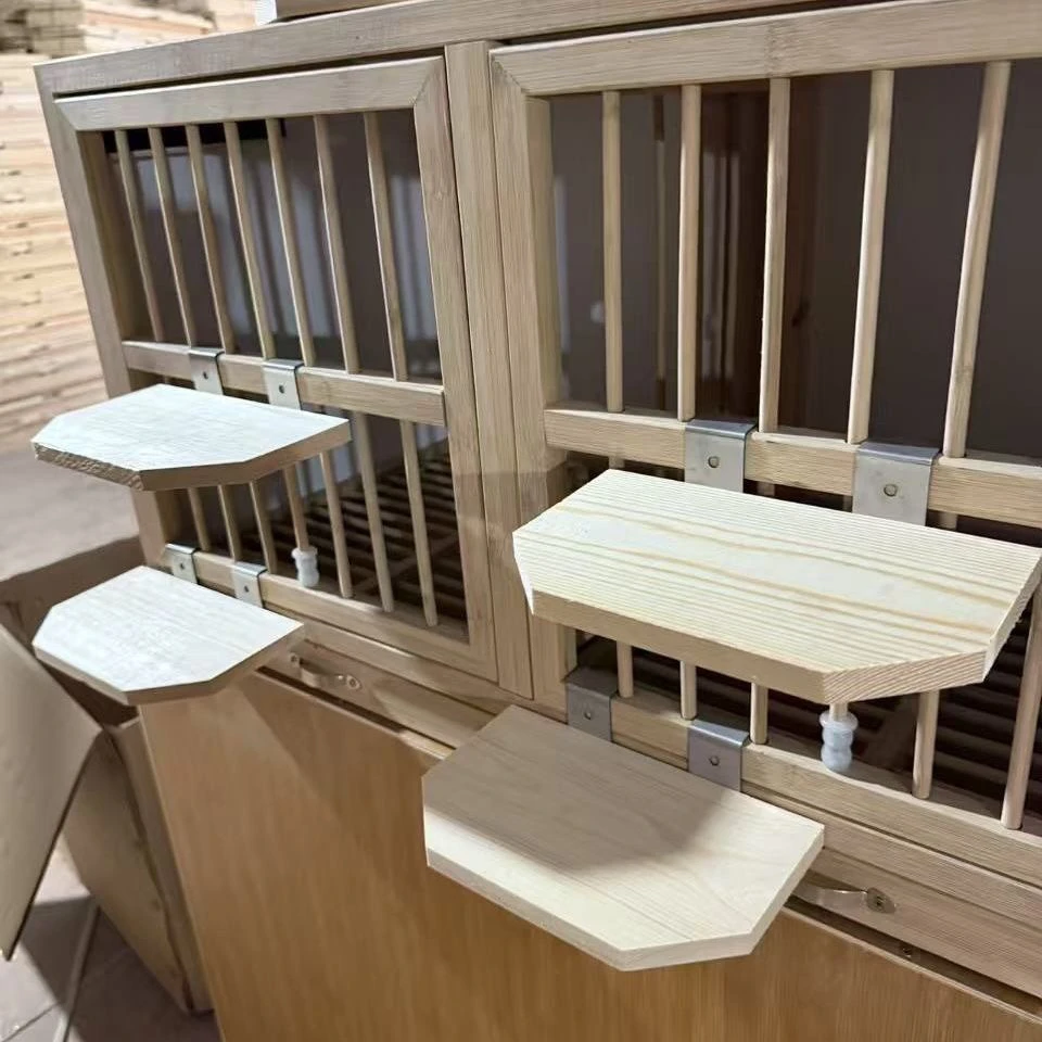 巢箱用松木挂钩站架竹木材质悬挂式鸽子栖息架