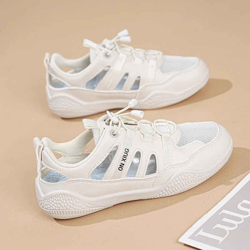 【专柜新品】透气板鞋女2025夏季新款韩版网面鞋子女百搭休闲运动鞋