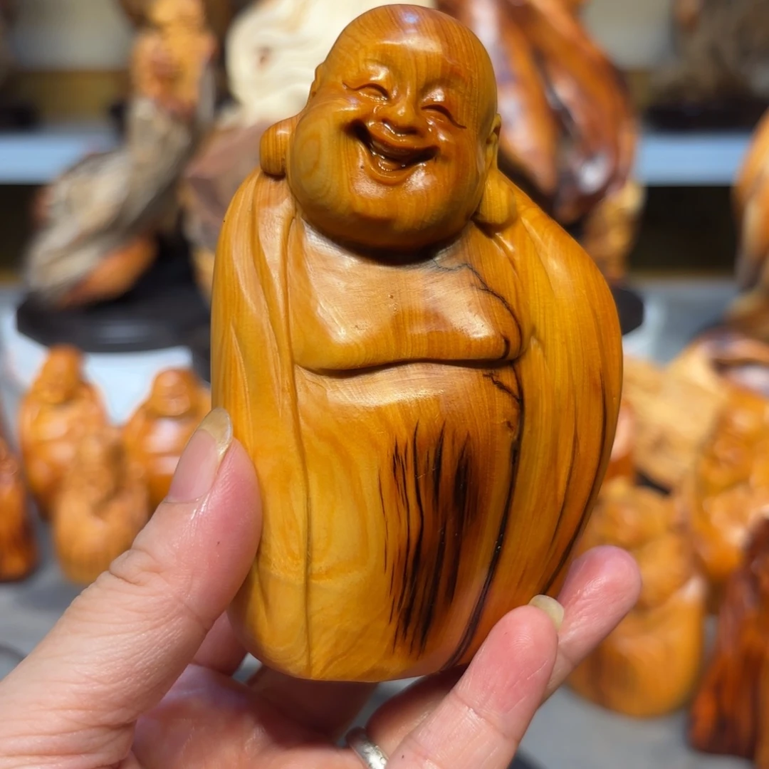 柏木太行崖柏弥勒佛