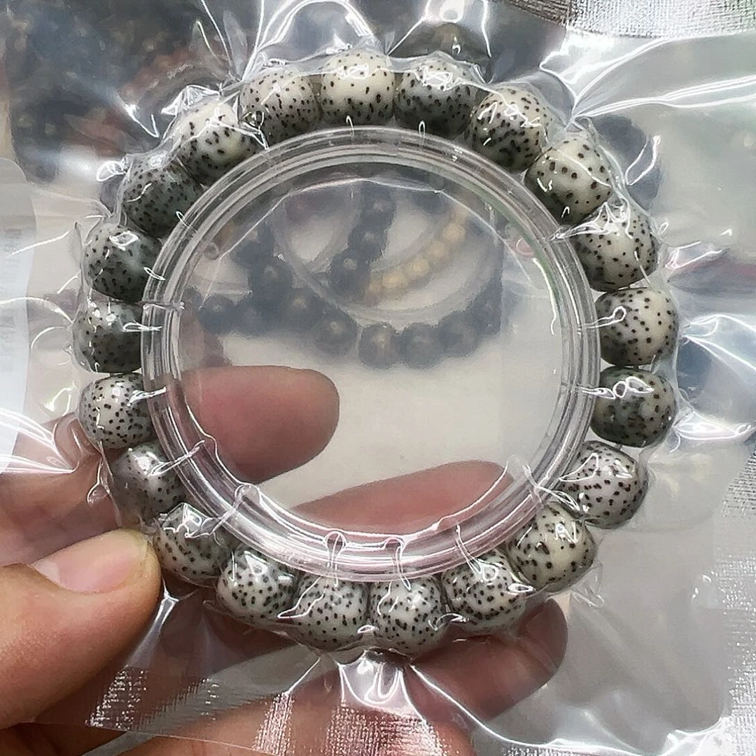 星月菩提手串64入门糯冰绿石玉星月菩提单圈11