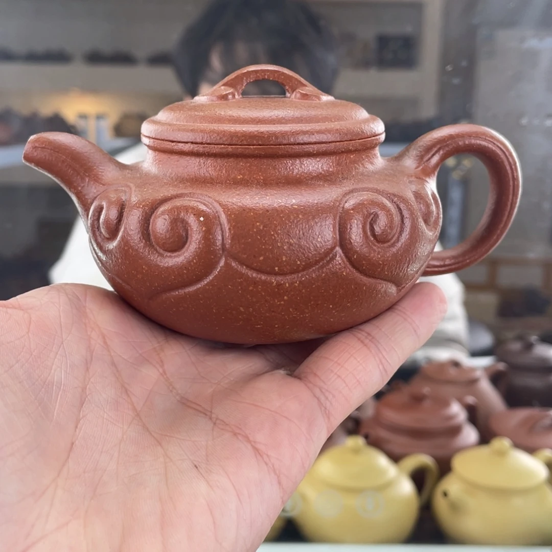 紫砂茶壶200cc红降坡茶壶
