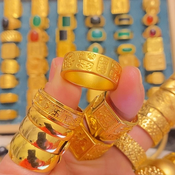 申***人合金宽面的吉言闭口戒指卡8的11号