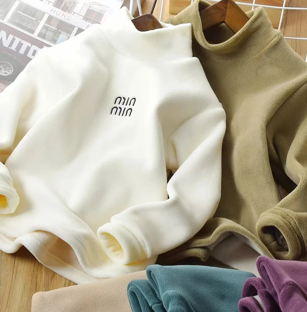 男童半高领加绒打底衫秋冬季儿童奥粒绒大童保暖衣