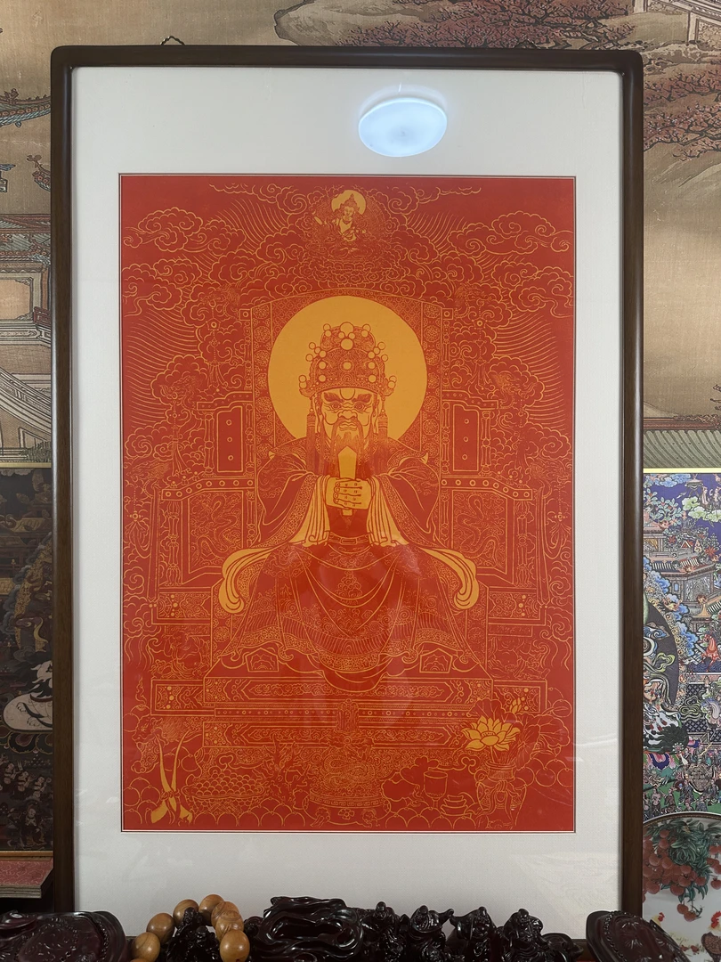 龙五爷画像挂轴财神龙五爷神像家堂屋供奉卷轴挂画装饰画客厅壁画