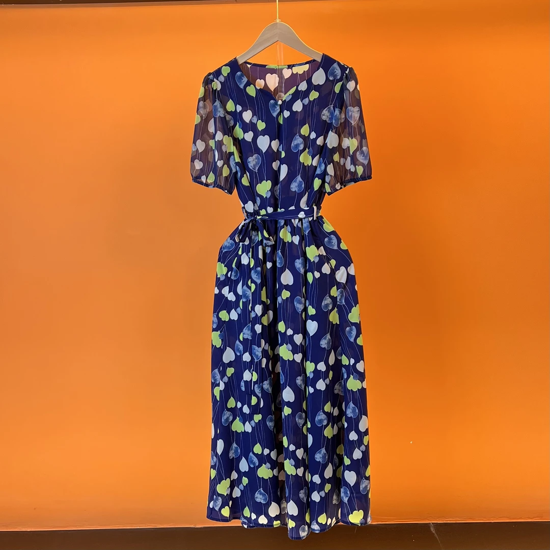 【老杨专属】2025夏季新款法式优雅设计师款收腰显瘦连衣裙-5502-64