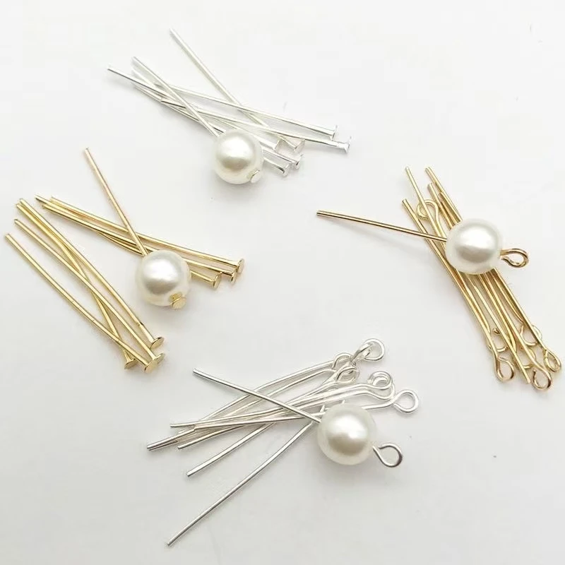 多规格 九字针 T字平底针耳饰针diy手工耳饰古风步摇发髻串珠材料