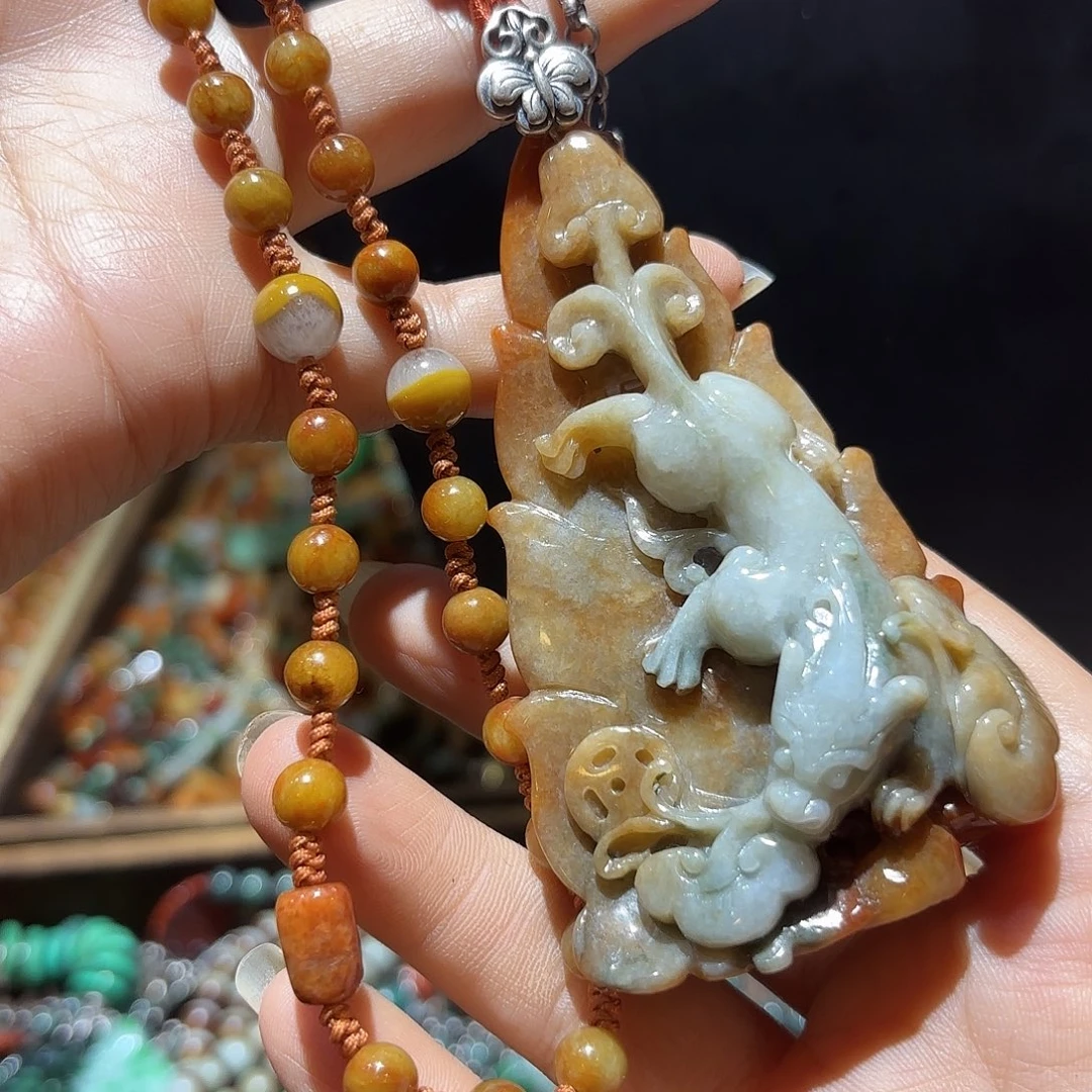 翡翠未镶嵌颈饰原创