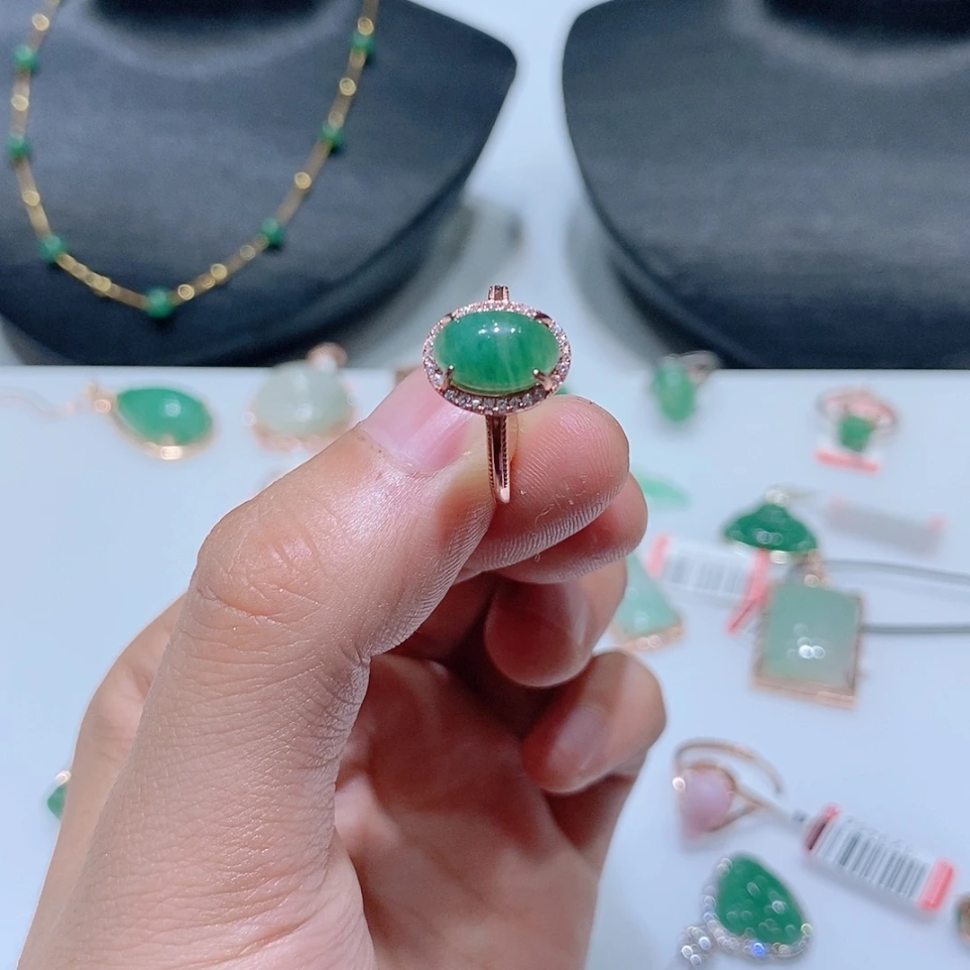 独山玉银S925镶嵌吊坠