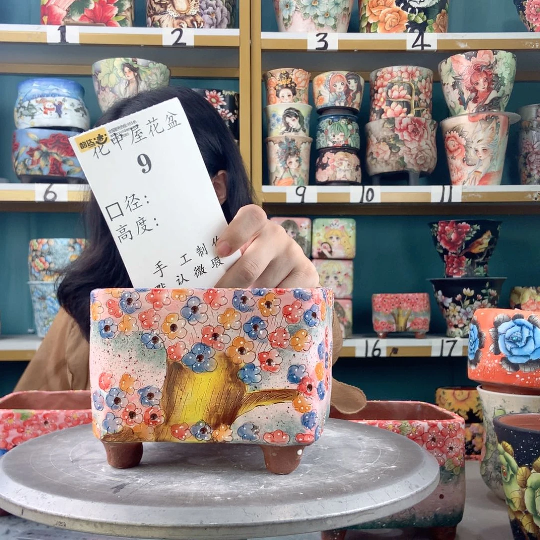 景德镇手工花盆9陶瓷