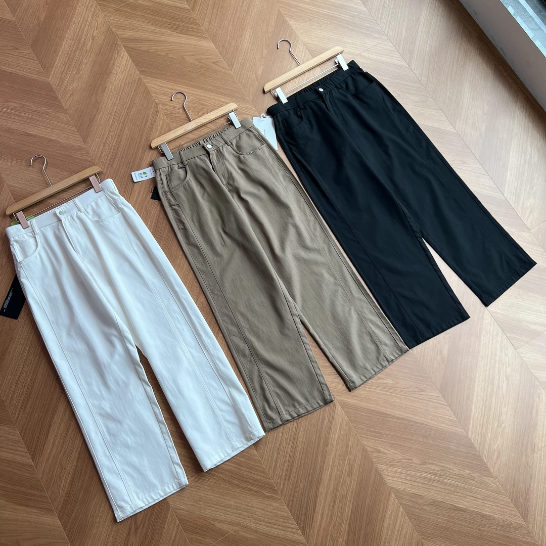 【百搭休闲】夏日小直筒休闲呼吸感精致爽滑莱赛尔棉混纺牛仔长裤