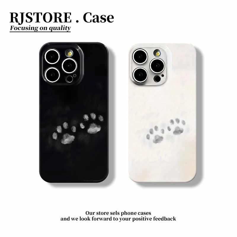 奥菲顿简约ins爪印适用iphone16/15菲林硬手机壳华为vivo小米oppo