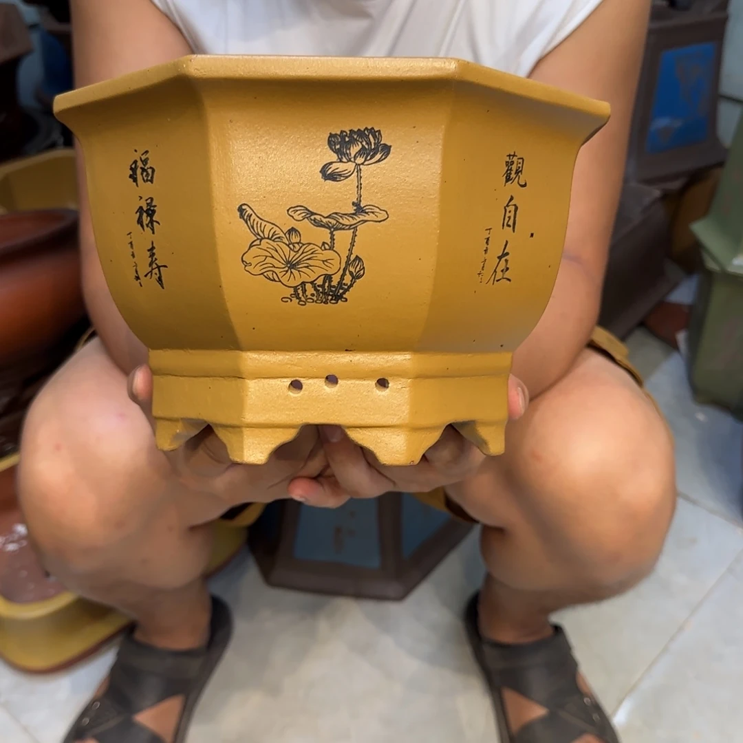 紫砂花盆口径27.17口径
