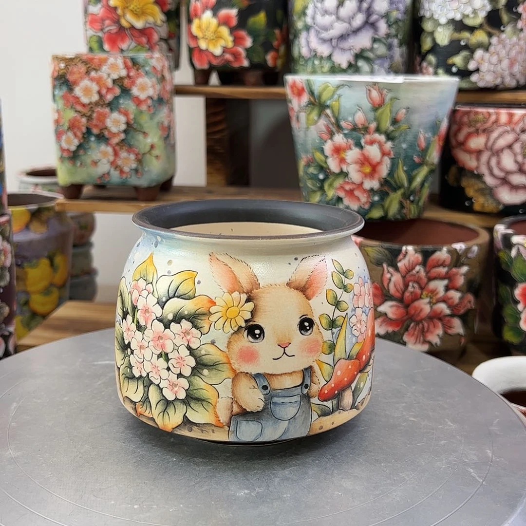 景德镇陶瓷花盆景德镇陶瓷花盆