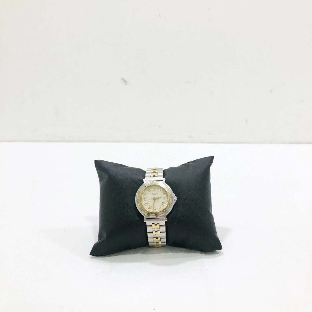 Hermes/爱马仕 多圈立体刻度罗马字H表链石英表腕周17cm