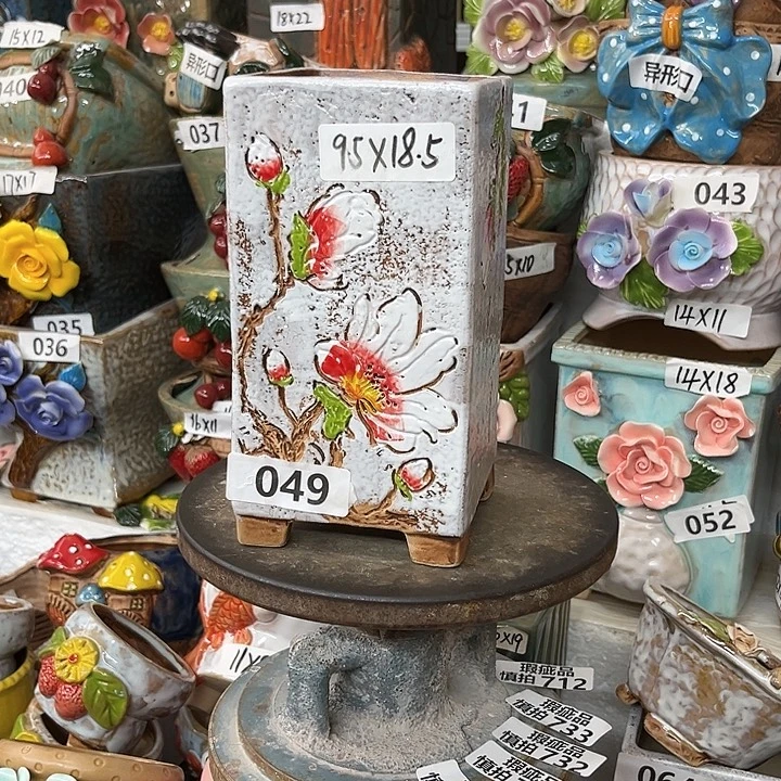 紫砂花盆粗陶材质多肉花盆