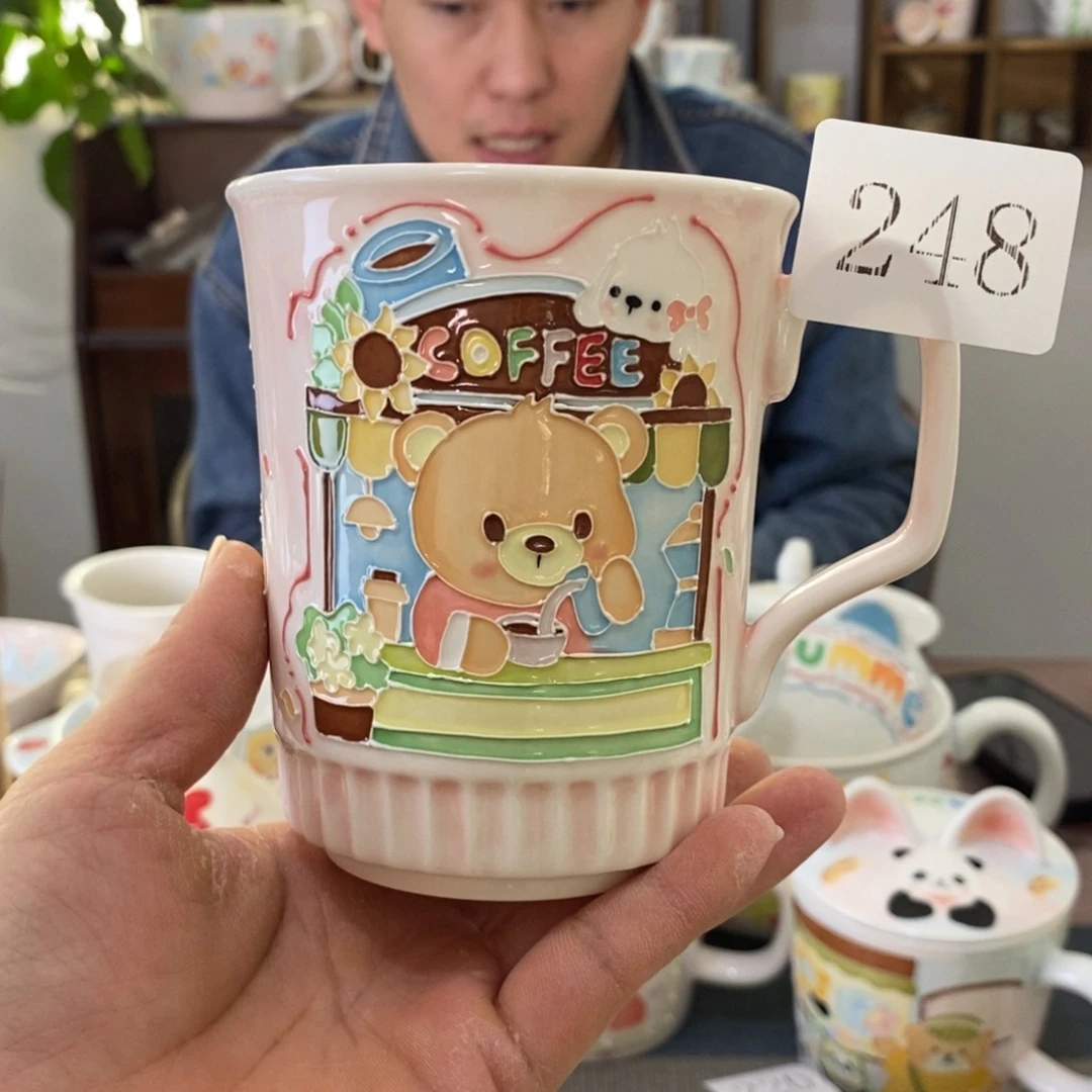 瓷片景德镇釉下彩手绘