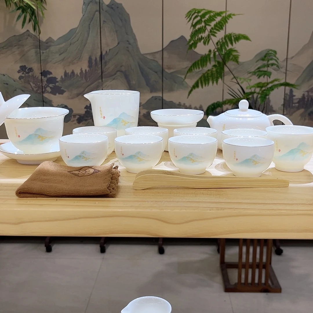 【都彩】日照金山羊脂玉瓷16头