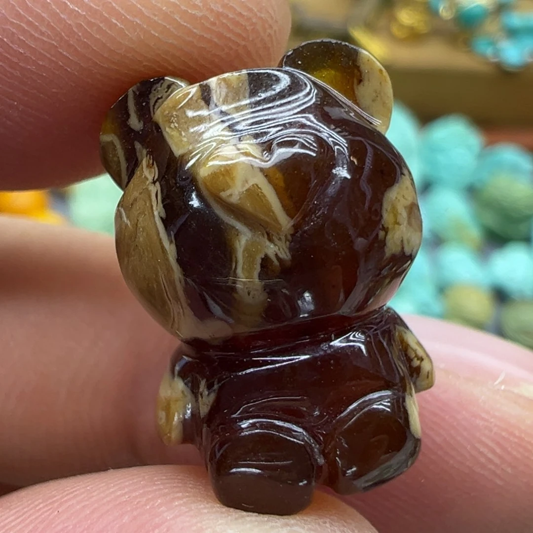 琥珀颈饰未镶嵌小熊
