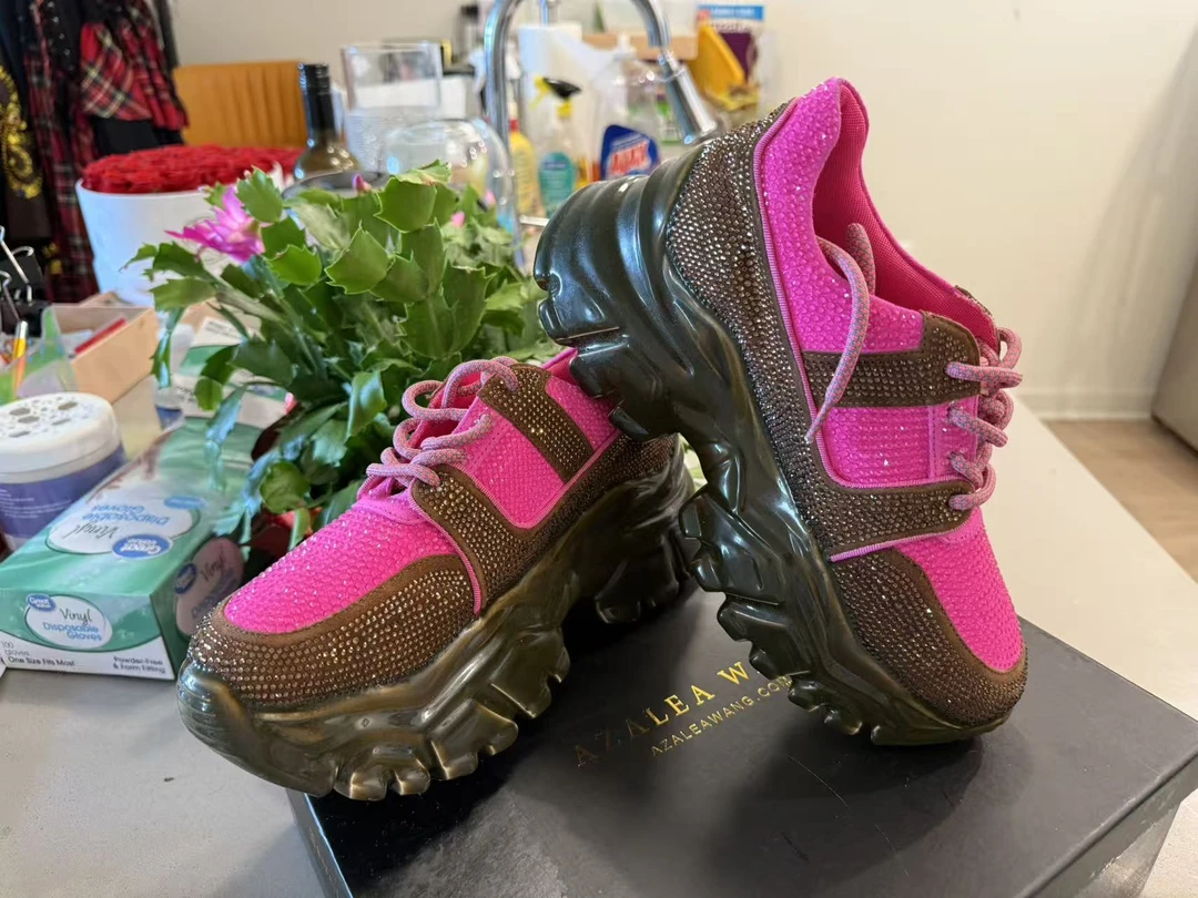 A941 女款时尚休闲百搭女士夏季透气厚底潮流低帮设计师拼色鞋子