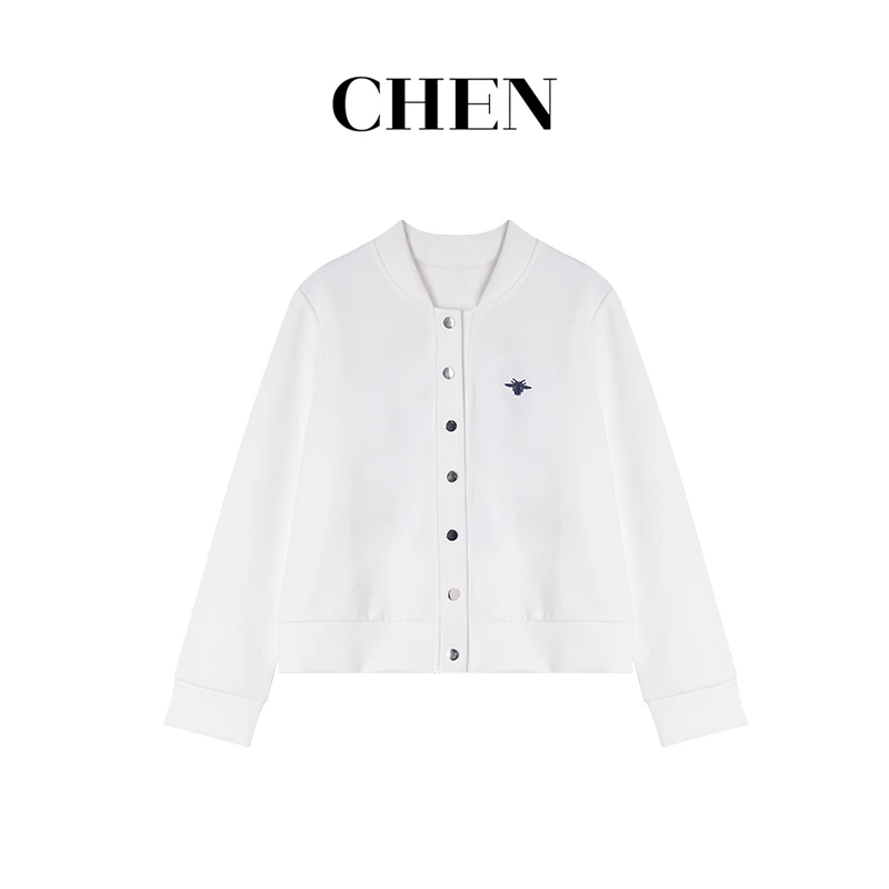 【蜜蜂外套】2025早秋新款蜜蜂刺绣圆领百搭外套LK2506721