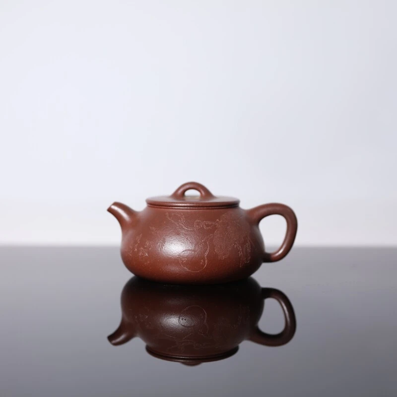 【前墅龙窑丨盏瓢】黄兰芬·范家 降坡泥 约175CC紫砂壶