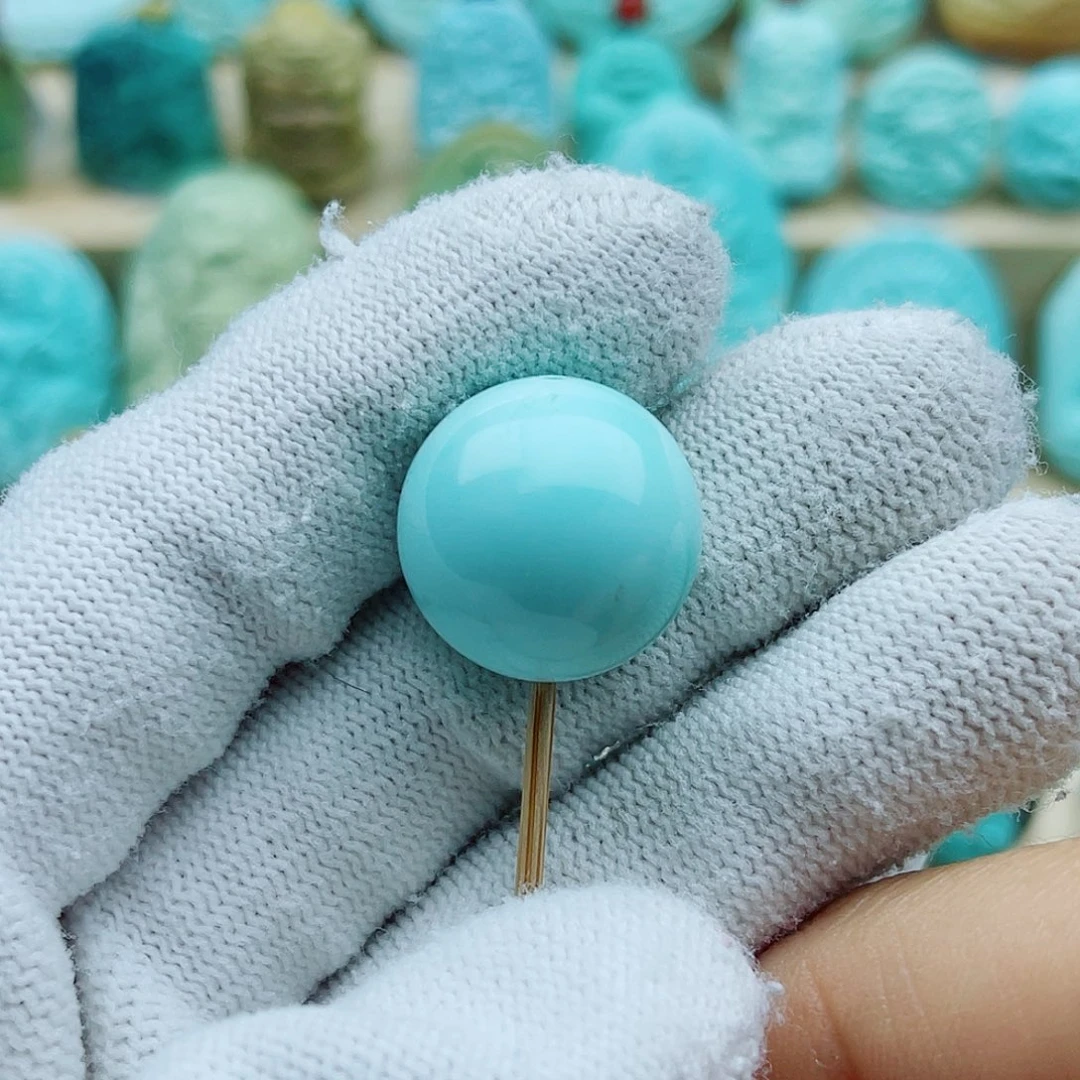 绿松石未镶嵌珠宝奇石18mm