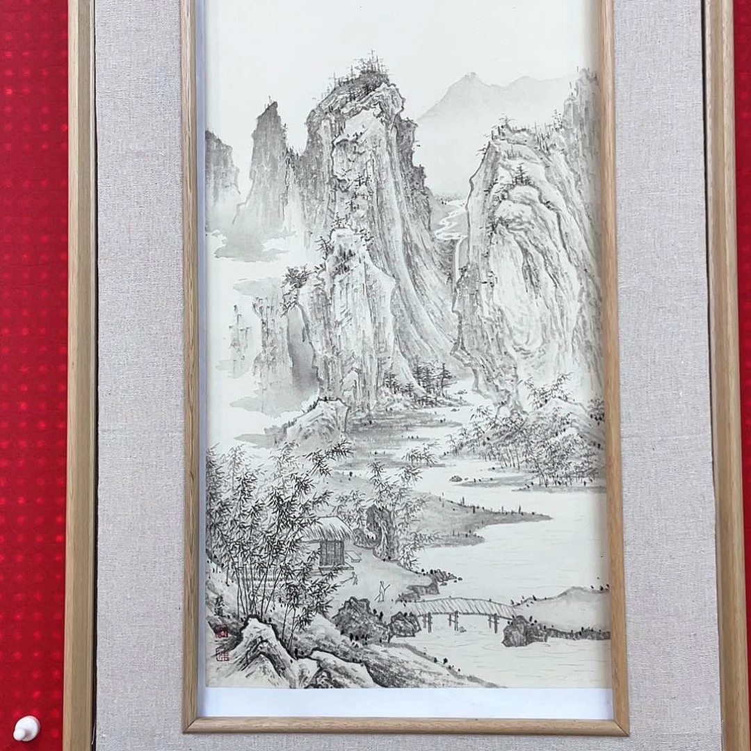 国画小*手绘国画精品清雅山水，张通