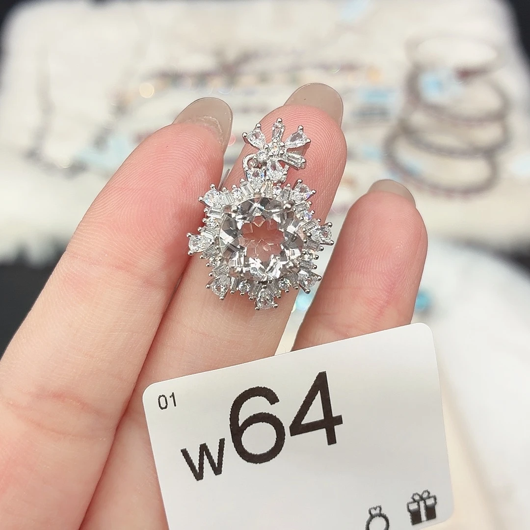 水晶珠宝半成品银S925镶嵌