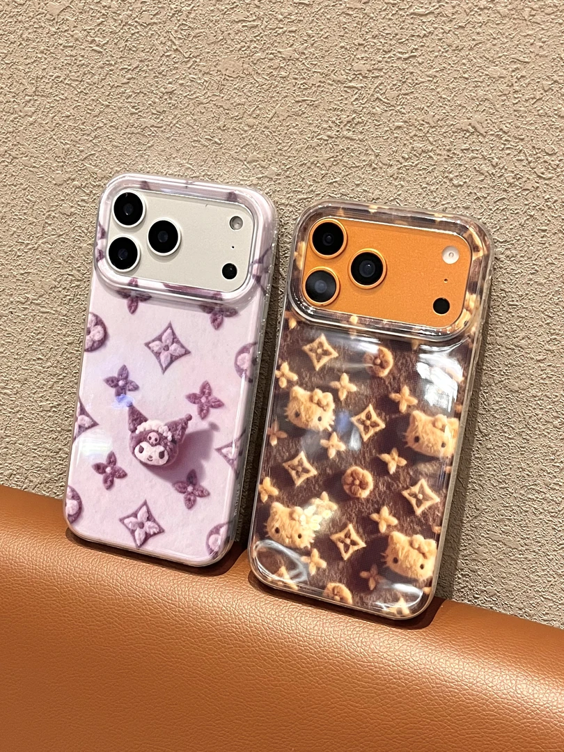 轻奢老花KT库洛米菲林果冻二合一手机壳适用苹果17/16/15/防摔壳