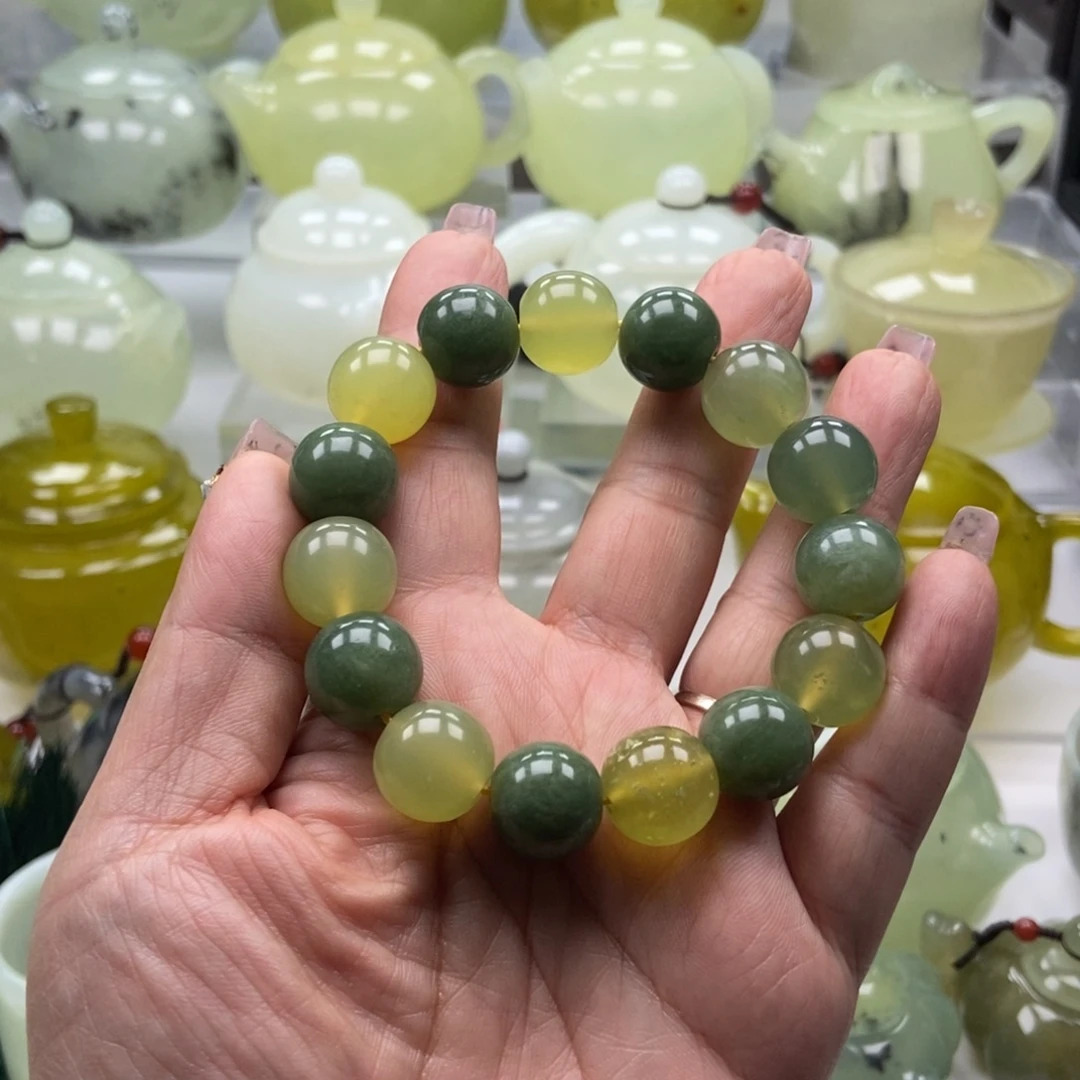 蛇纹石玉未镶嵌手链