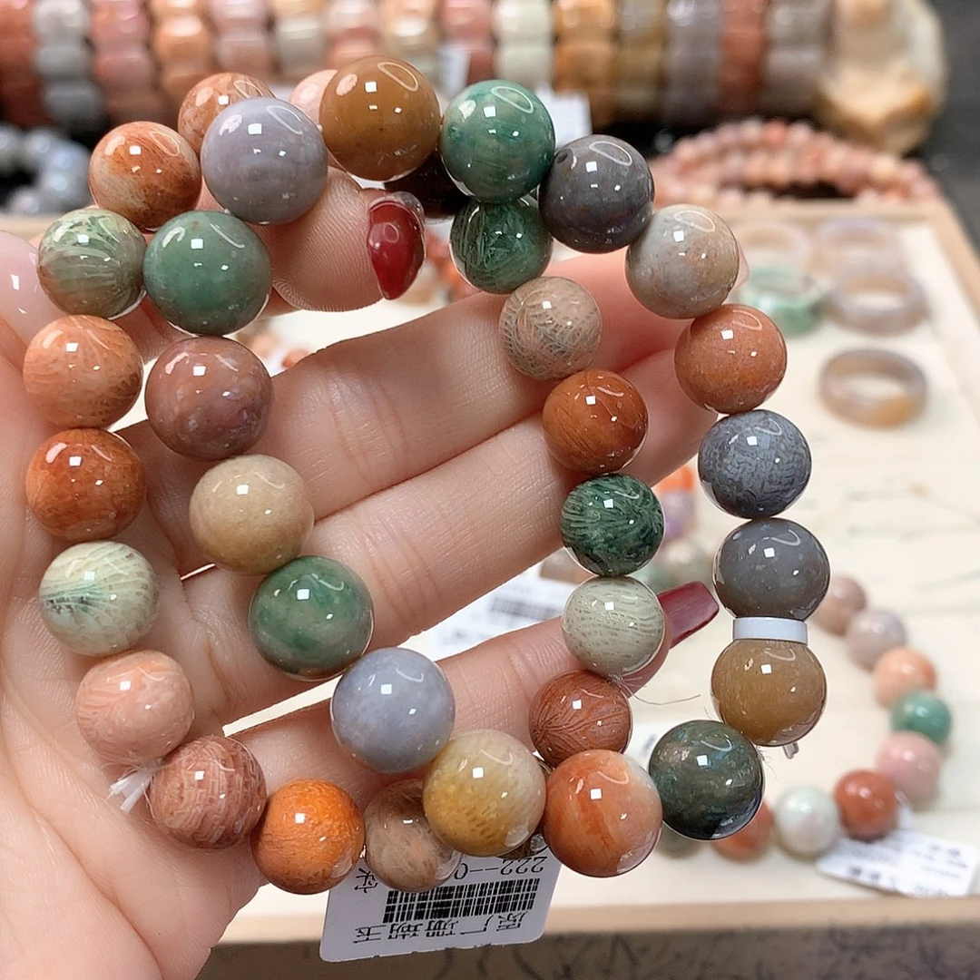 硅化珊瑚（珊瑚玉）手链未镶嵌小**柔776