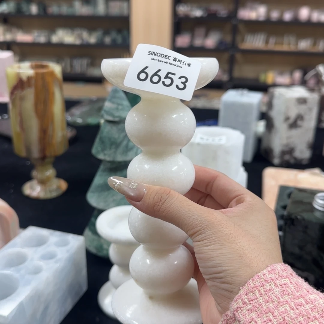 孙*祥希腊水晶白高烛台6653