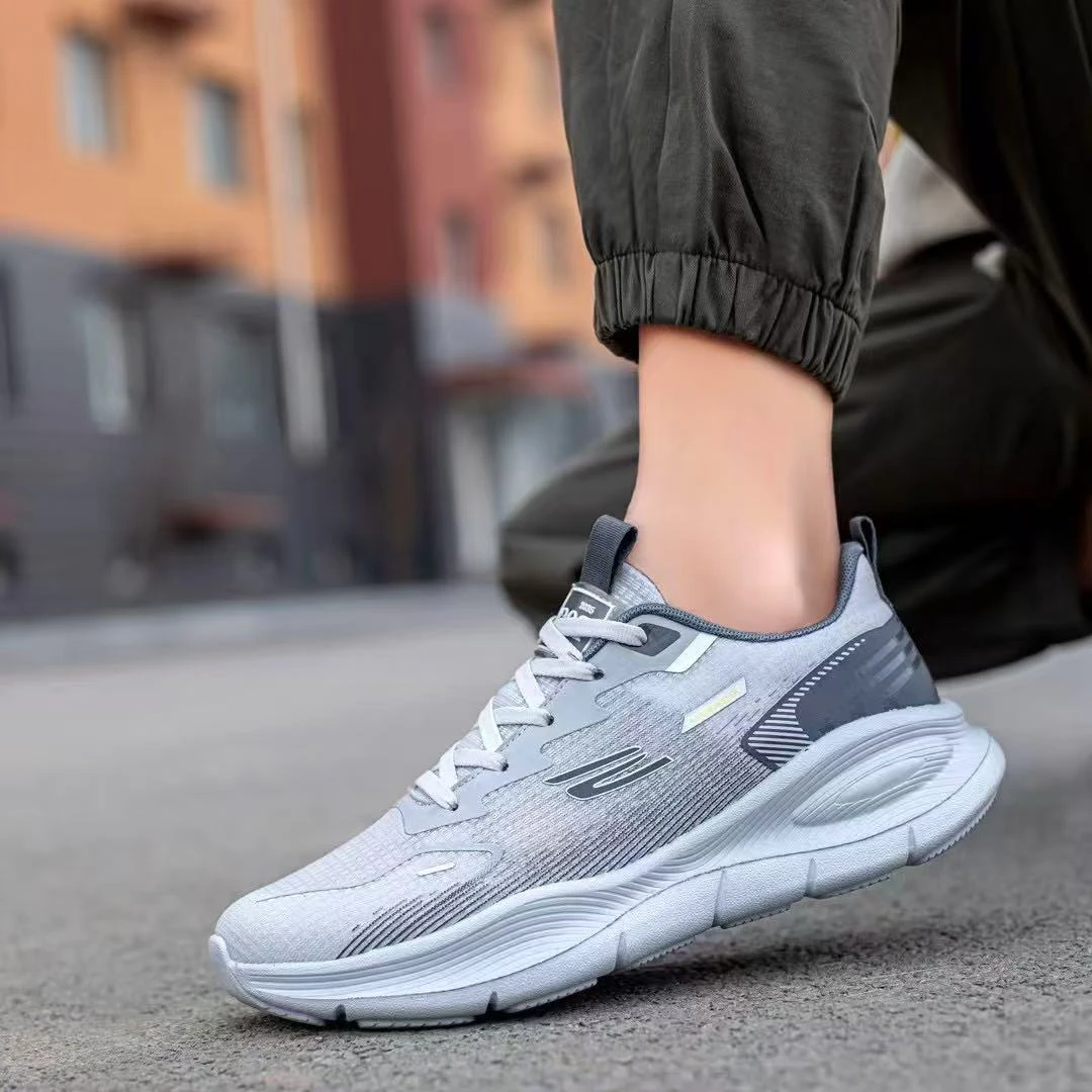 2025夏季新品爆米花跑鞋透气网面休闲运动鞋夏季舒适减震健步鞋