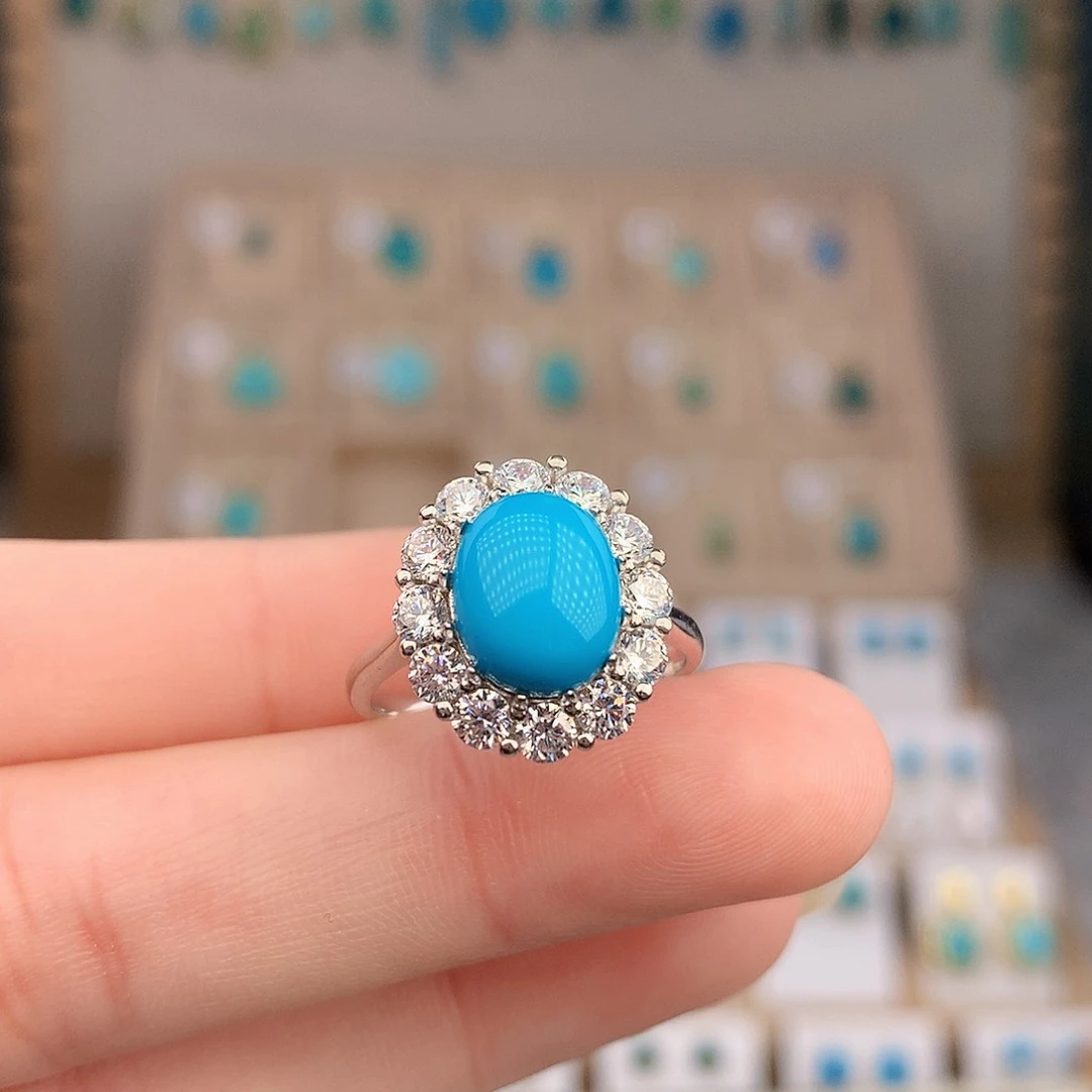 绿松石银S925镶嵌颈饰