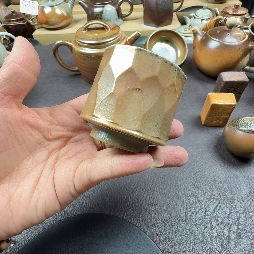 手工手作柴烧主人杯