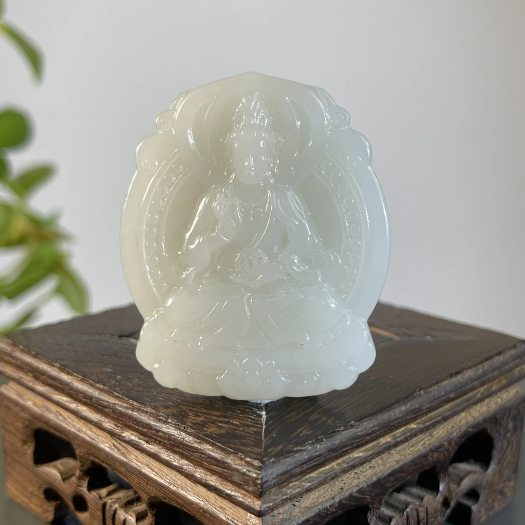 JXW24-120  和田玉-观音