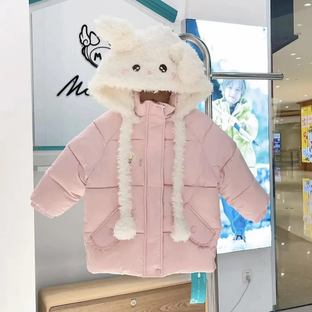 MOMOCO冬季新款可爱兔子帽棉衣外套75820101006