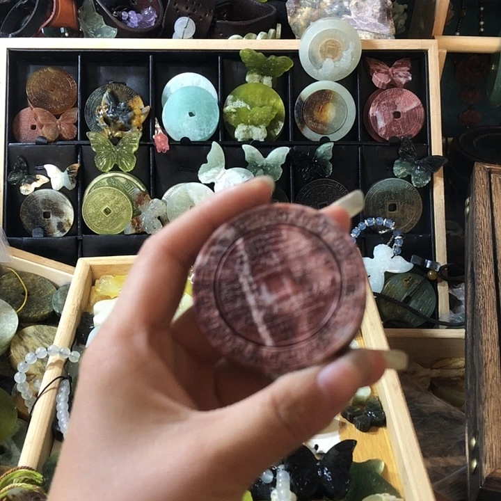 岫玉未镶嵌岫玉转转山鬼花钱