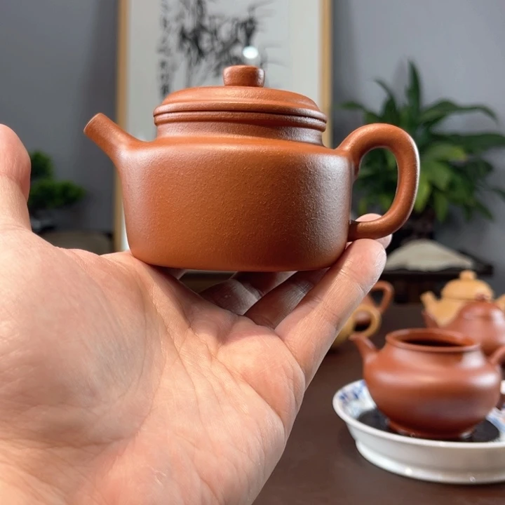 过***耳茶壶紫砂半手工小红泥