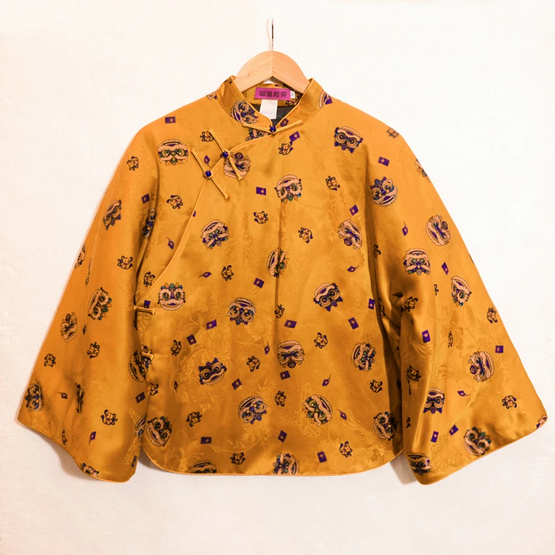 华族经典【福星高照】红云纱加厚夹棉上衣外套女冬