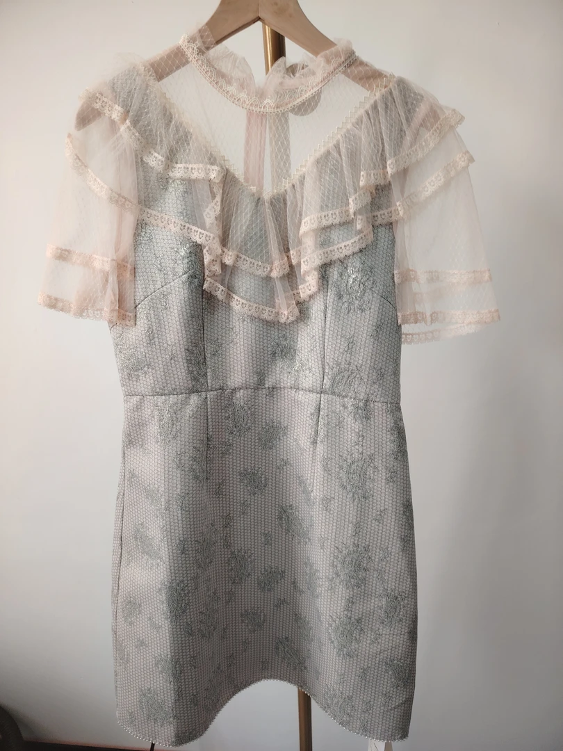 3862-浪漫飘逸长款连衣裙气质显瘦收腰设计