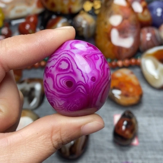 玛瑙/玉髓珠宝奇石未镶嵌秋*打孔不退不换