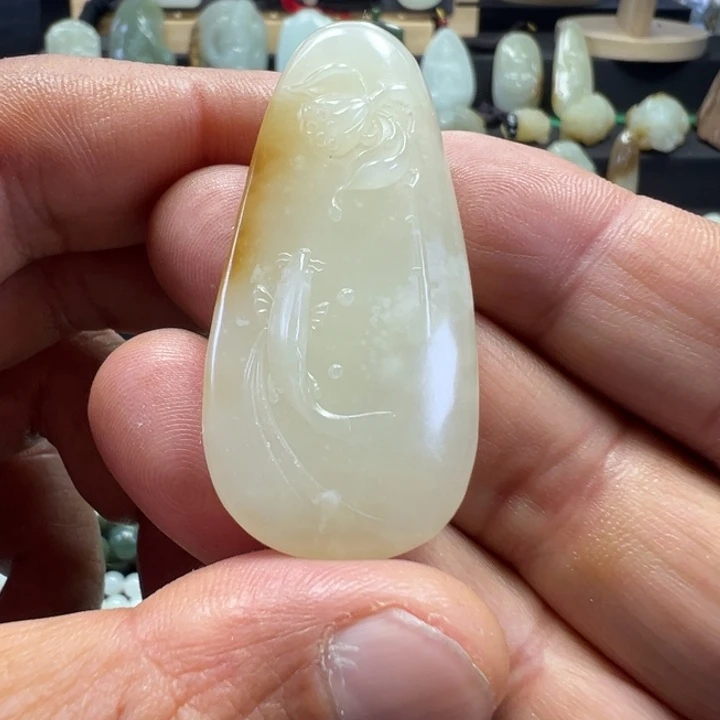 和田玉未镶嵌吊坠(不含链)