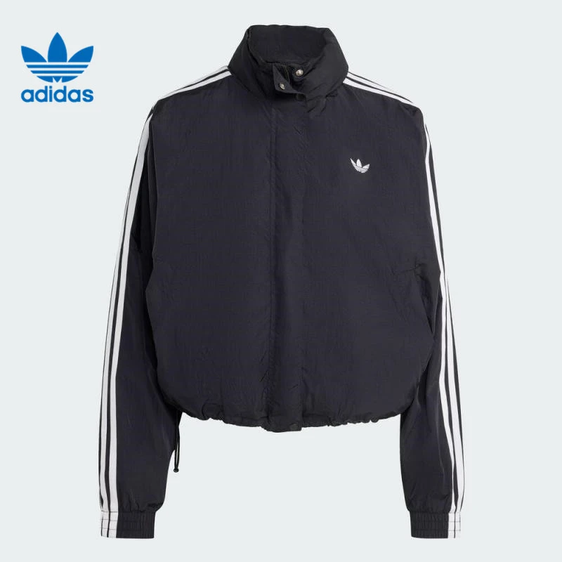 adidas阿迪达斯三叶草女子3S WINDBREAKER梭织连帽外套JX1451